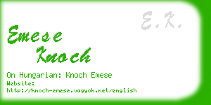 emese knoch business card